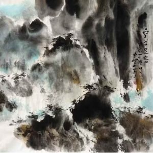 Jin Zhong's painting :Echoes in the Empty Valley-空谷足音
