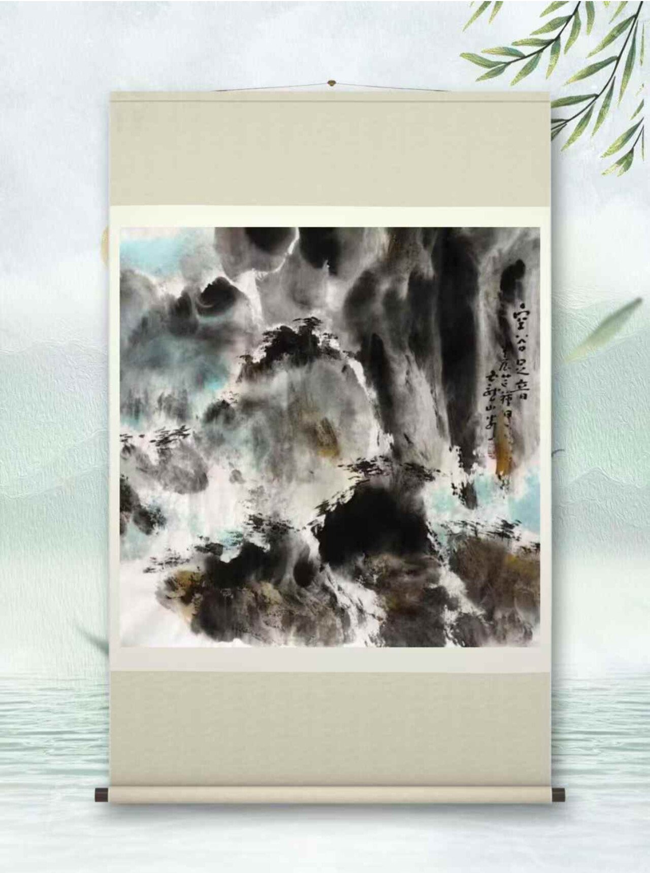 Jin Zhong's painting :Echoes in the Empty Valley-空谷足音 - Image 3