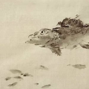 Jin Zhong's painting ：Fish Leaping Over the Dragon's Gate-鱼跃龙门